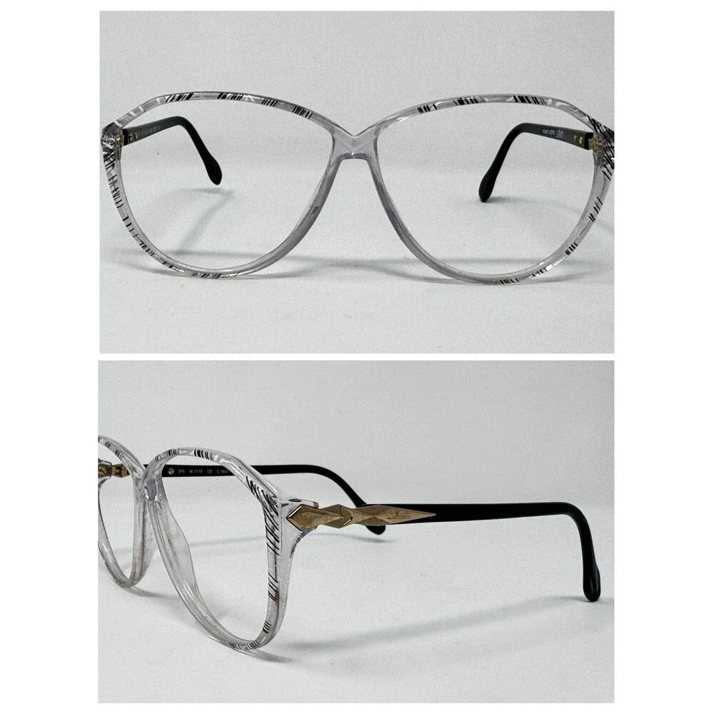 Silhouette SPX M1718 C1657 Clear Black Eyeglass Frames 59-10-130